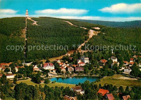 Hahnenklee-Bockswiese Harz Fliegeraufnahme Wintersportplatz