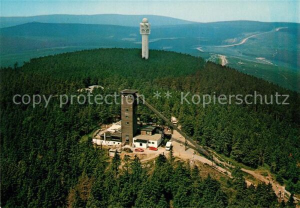 Braunlage Fliegeraufnahme Wurmbergbaude und Sende