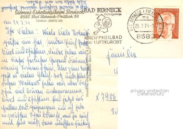 Bad Berneck Siemens Erholungshheim Berneck – Bild 2