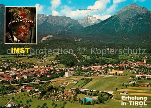 Imst Tirol Fliegeraufnahme Maske Imster Schemenlau