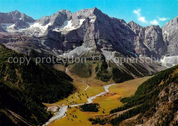 Hinterriss Tirol Fliegeraufnahme Gasthof Eng Karwendelge