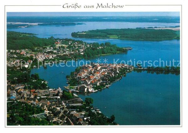 Malchow Mecklenburgische Seenplatte Fliegeraufn