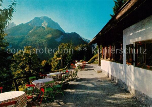 Ramsau Berchtesgaden Berggaststätte Gerstreut am Soleleitung