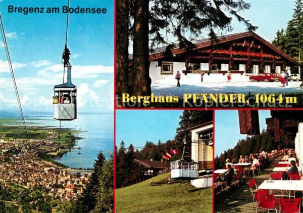 Bregenz Vorarlberg Berghaus Pfänder Bergbahn Blick auf den