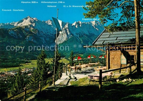 Garmisch-Partenkirchen Berggasthof St Martin am Grasberg gegen