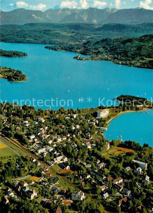 Poertschach Woerthersee Kurort Badeort Blick auf Maria Wörth un
