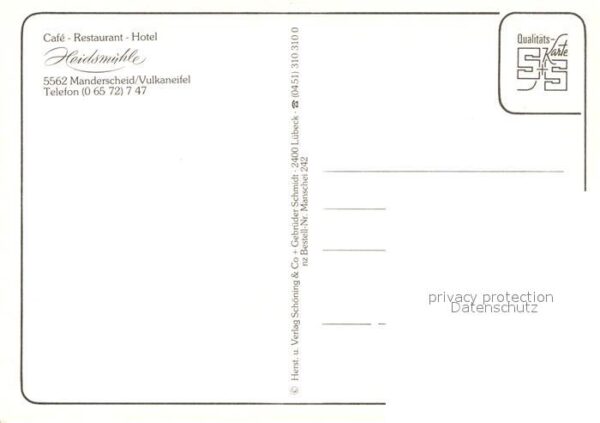 Manderscheid Eifel Cafe Restaurant Hotel Heidsmühle Schwan – Bild 2