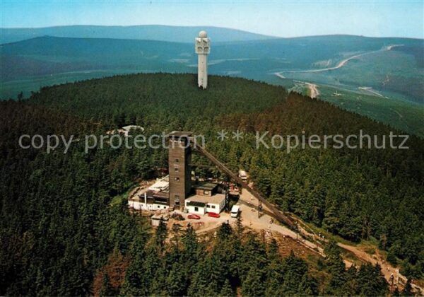 Braunlage Wurmbergbaude und Sender Fliegeraufnahm