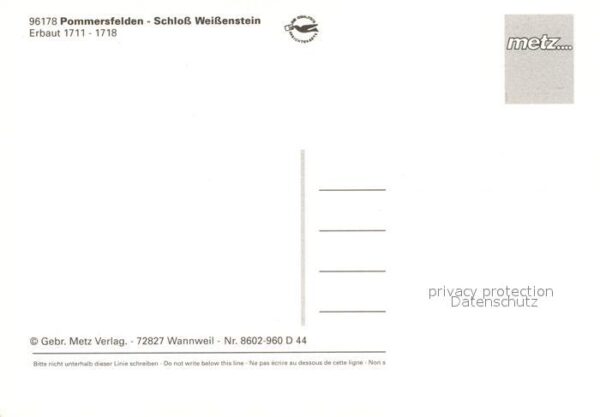 Pommersfelden Schloss Weissenstein 18. Jhdt. Fliegera – Bild 2
