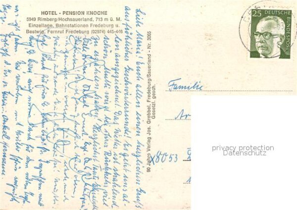 Rimberg Schmallenberg Hotel Pension Knoche Ansicht vom Waldra – Bild 2