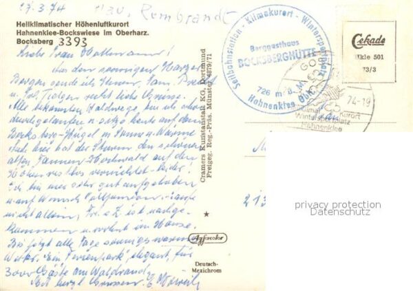 Hahnenklee-Bockswiese Harz Fliegeraufnahme Bergstation Bergbahn – Bild 2