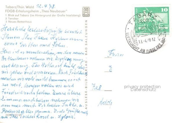 Tabarz FDGB Erholungsheim Theo Neubauer Tanzba – Bild 2