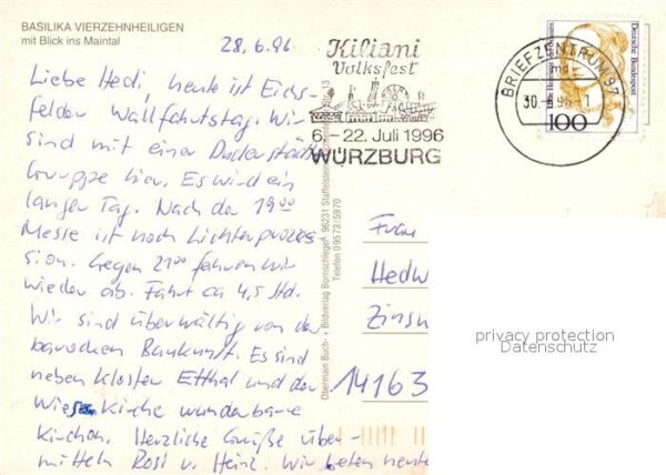 Vierzehnheiligen Fliegeraufnahme Basilika Maintal – Bild 2
