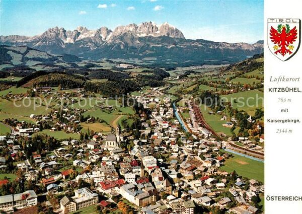 Kitzbuehel Tirol Fliegeraufnahme Kaisergebirge