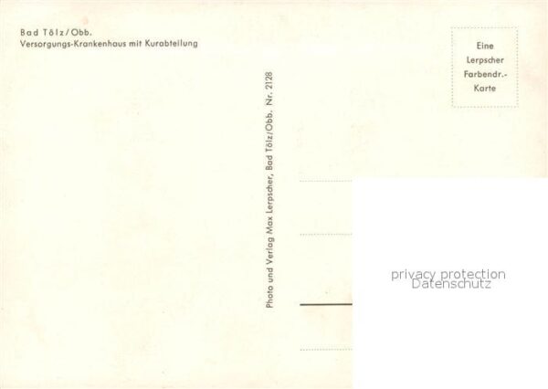 Bad Toelz Versorgungskrankenhaus Kurabteilung – Bild 2
