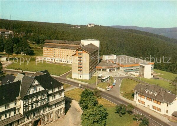 Oberhof Thueringen Fliegeraufnahme FDGB Erholungsheim Frit
