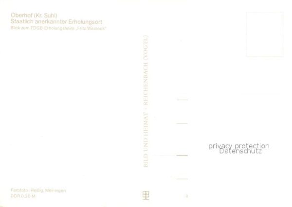 Oberhof Thueringen Fliegeraufnahme FDGB Erholungsheim Frit – Bild 2