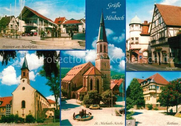Hoesbach Hauptstrasse Rathaus Marktplatz St.-Mic