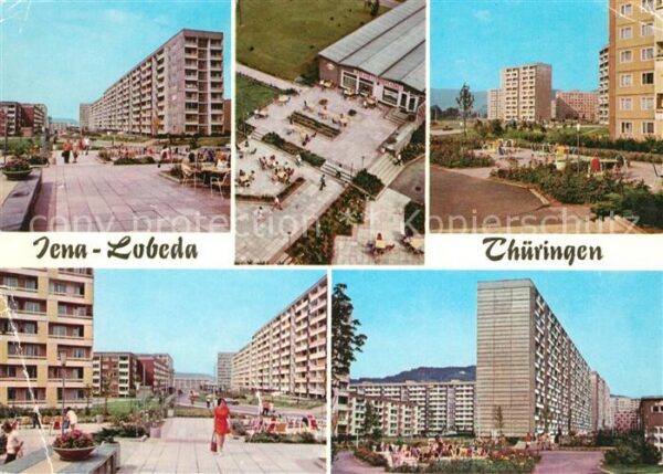 Lobeda Fliegeraufnahme Hochhäuser