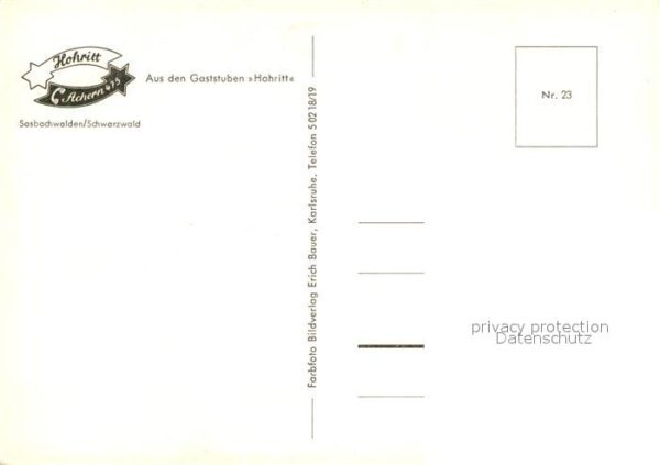 Sasbachwalden Gaststuben Hohritt – Bild 2