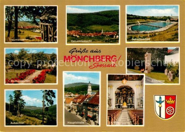 Moenchberg Spessart Kirche Altarraum Denkmal Schwimmbad Blu