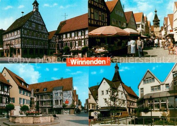 Winnenden Fachwerkhäuser Markt Brunnen
