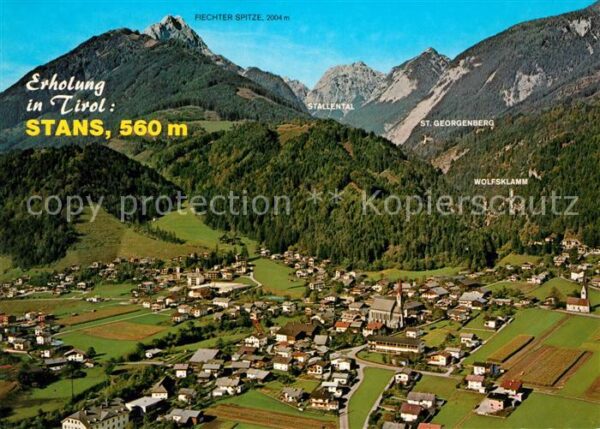 Stans Tirol Fliegeraufnahme St. Georgenberg Wolfskl