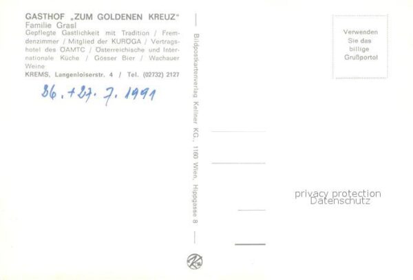 Krems Donau Gasthof Zum Goldenen Kreuz – Bild 2