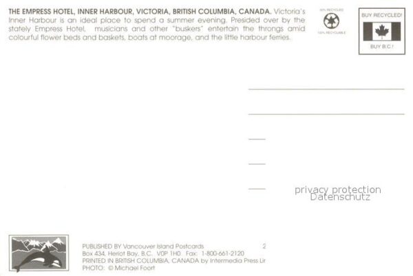 Victoria British Columbia Empress Hotel – Bild 2