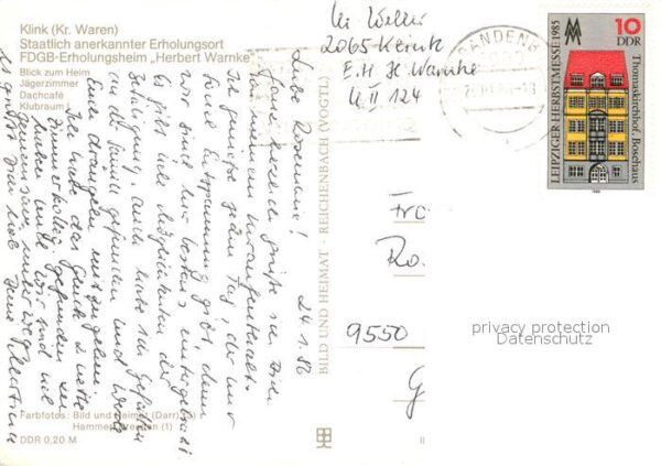 Klink Waren Erholungsheim Herbert Warnke – Bild 2