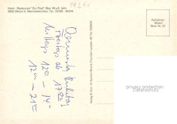 Dhuenn Wermelskirchen Hotel Zur Post – Bild 2