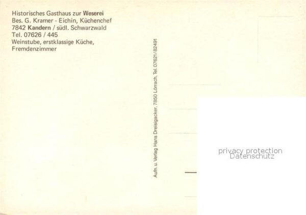 Kandern Gasthaus zur Weserei – Bild 2