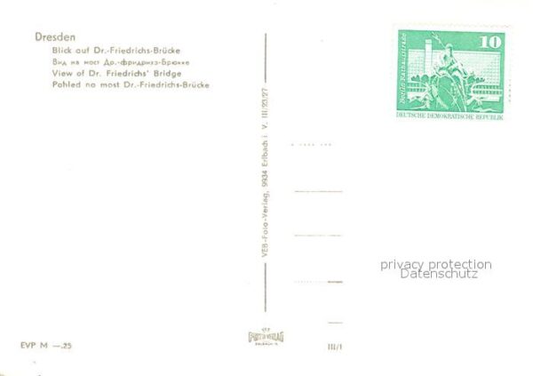 Dresden Blick auf Dr Friedrichs Brücke – Bild 2