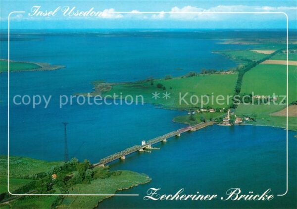Insel Usedom Zecheriner Brücke Fliegeraufnahme