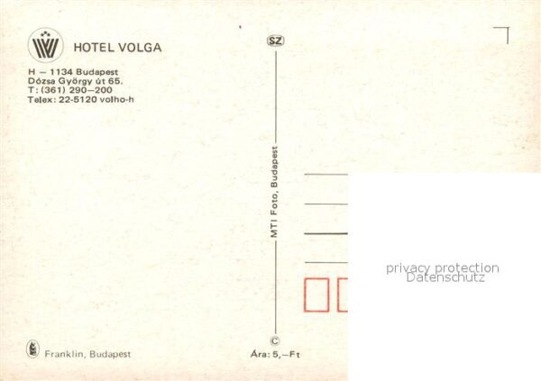 Budapest Hotel Volga Foyer Gästezimmer Bar – Bild 2