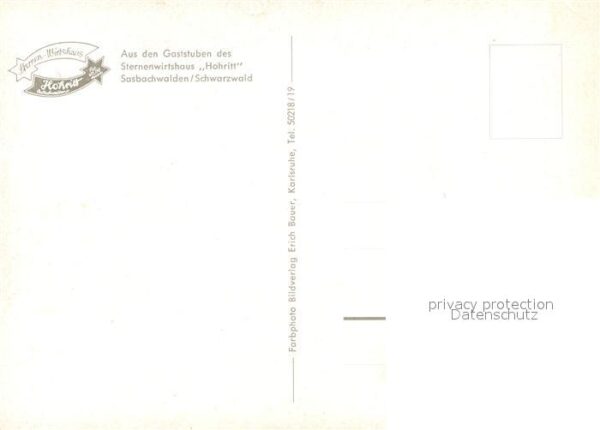 Sasbachwalden Aus den Gaststuben des Sternenwirtshaus – Bild 2