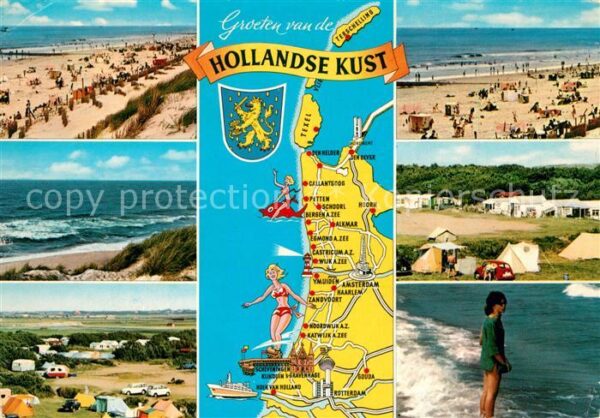 Niederlande Küste Strand Dünen Camping Übersichtska
