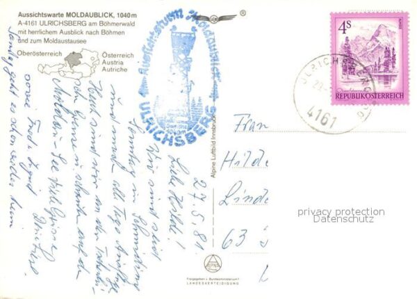 Ulrichsberg Oberoesterreich Aussichtswarte Moldaublick Fliegeraufna – Bild 2