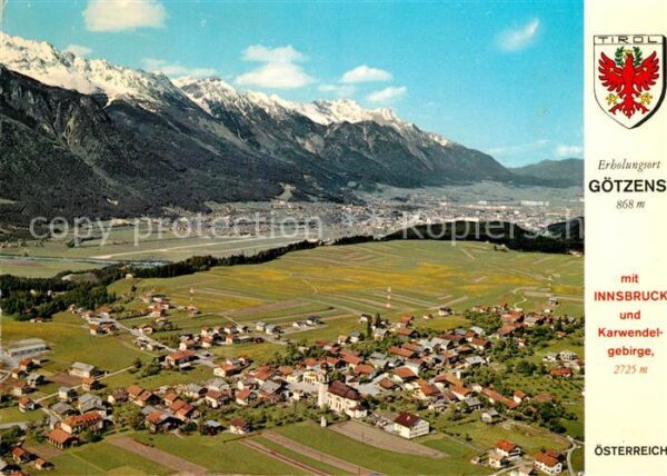Goetzens Tirol Fliegeraufnahme mit Innsbruck und Karwe