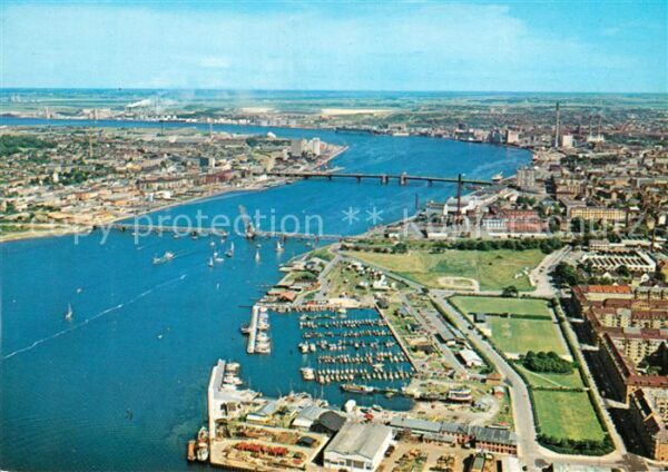 Aalborg Fliegeraufnahme Hafen Brücke