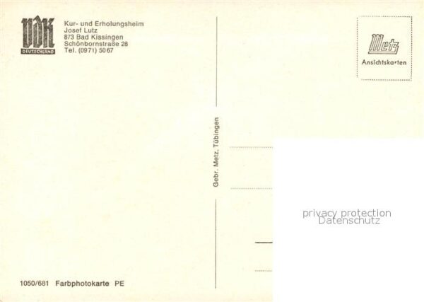 Bad Kissingen Kur Erholungsheim Josef Lutz – Bild 2