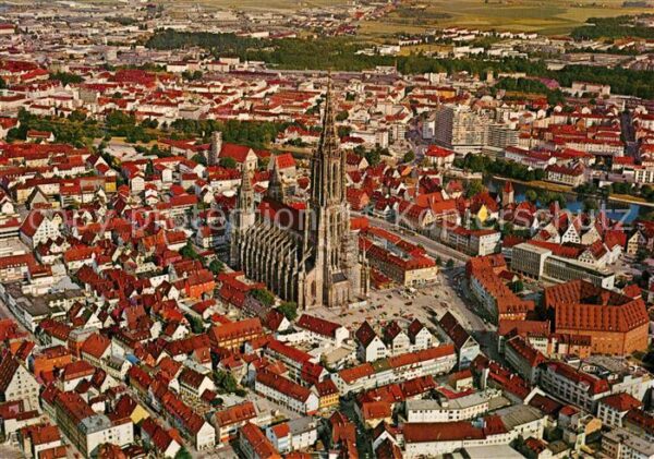 Ulm Donau Fliegeraufnahme Münster