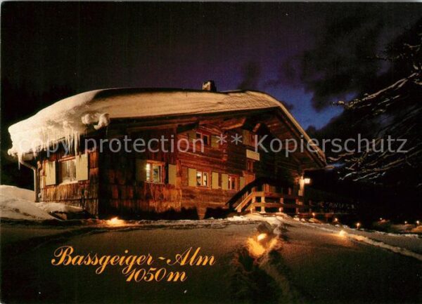 Johann Tirol Sankt Bassgiegeralm Winteraufnahme Nachtaufna