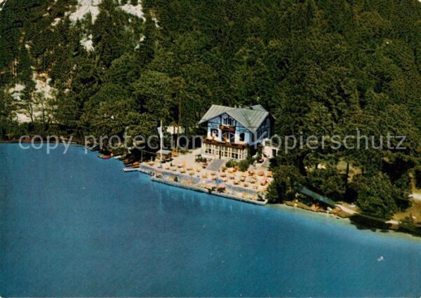 Bad Reichenhall Fliegeraufnahme Seewirt am Thmsee
