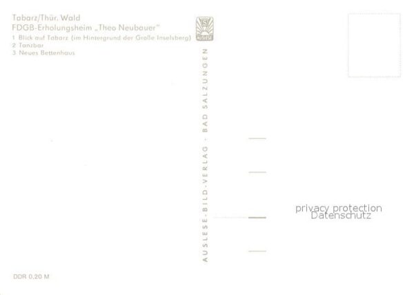 Tabarz Erholungsheim Theo Neubauer – Bild 2