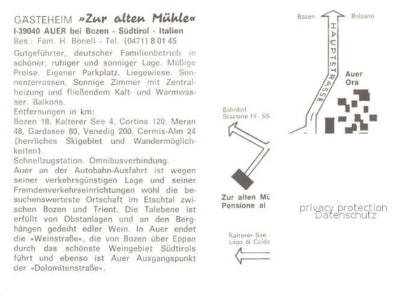 Auer Ora Suedtirol Gästeheim Zur alten Mühle – Bild 2