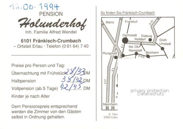 Fraenkisch-Crumbach Pension Holunderhof Landschaftspanorama – Bild 2