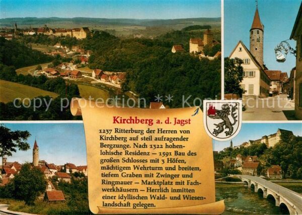 Kirchberg Jagst Panorama Schloss Ortsmotive Turm Brücke