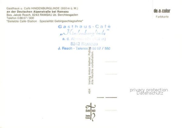 Ramsau Berchtesgaden Gasthaus Cafe Hindenburglinde an der de – Bild 2
