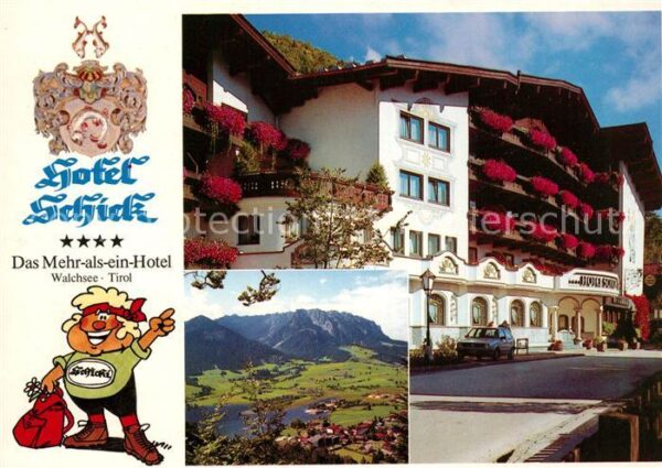 Walchsee Tirol Hotel Schick Wappen Landschaftspanorama